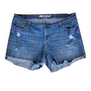 Old Navy Boyfriend Distressed Cutoff Denim Jean Shorts Size 14
